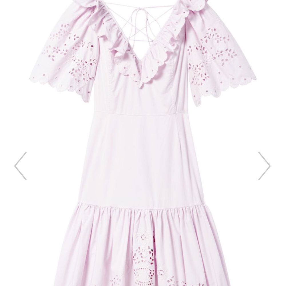 Sold Rebecca Taylor Lilac Flare Cotton Midi Dress - Picture 3 of 8